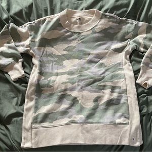Aerie Good Vibes Camo Oversized Sweatshirt